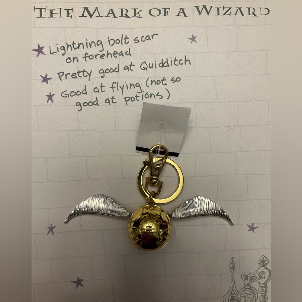 Harry Potter Hogwarts Journal and Gold Snitch Keychain